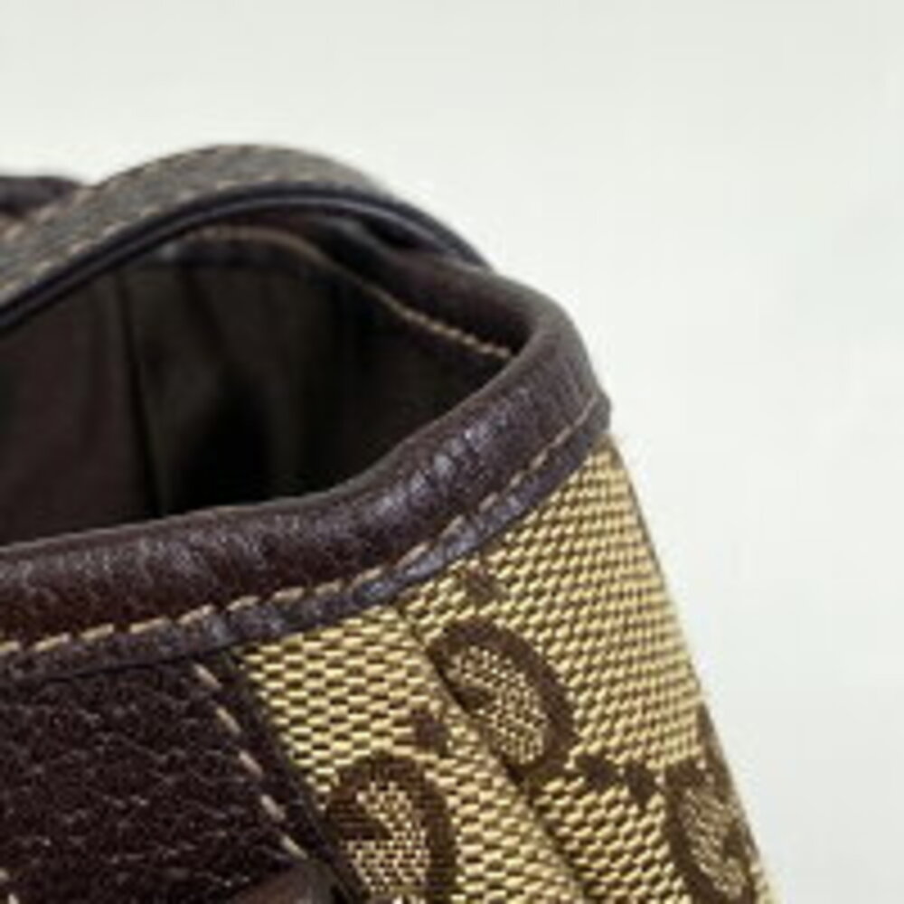 Gucci bag tote brown shoulder canvas GG - Picture 4 of 6